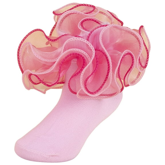 Akiihool Boys Dress Socks Boys Socks Crew Socks for Toddler Kids Girls 1-7 Years Old Fun Mid Cut Sock Children (Pink,4-6 Years)