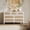 White Cream Oak, variant on SICOTAS 51.18" Wide Boho Dresser with 7 Storage Drawers,Rattan Chest of Drawer for Bedroom, Large Capacity Organizer  for Living Room in White