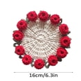 thumbnail image 3 of QianGlow DIY Crochet Coaster Kit, Vintage Rose Flower Bouquet Blanket Material Pack for Handmade Coasters, Complete Craft Supplies for Home Decor and Gift Making,B, 3 of 5