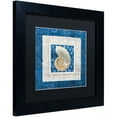 thumbnail image 2 of Trademark Fine Art "Sea Shell II on Blue" Canvas Art by Belinda Aldrich, Black Matte, Black Frame, 2 of 4