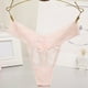 thumbnail image 2 of Braguitas tanga de encaje para mujer, talla grande: diseño transparente, cintura baja, entrepierna de algodón, para uso diario o sexy., 2 of 7