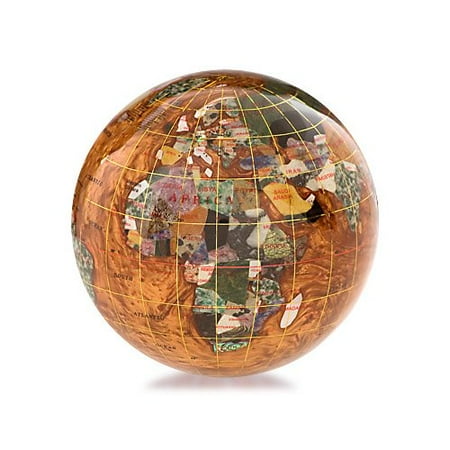 Amber Paperweight - Bloomsbury Market Gussie Gemstone Globe Paperweight with Opalite Ocean