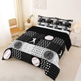 thumbnail image 2 of Feelyou Baseball Queen Comforter Set, Black Plaid Bedding Comforter Set, 3-Piece, 2 of 7