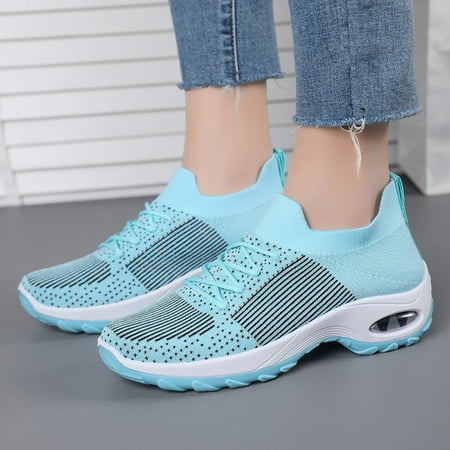 

Cathalem Slip on Sneaker Shoes for Women Leisure Women s Slip On Travel Soft Sole Comfortable Shoes Outdoor Mesh Shoes Runing Technicalsportshoe Light Blue 6.5