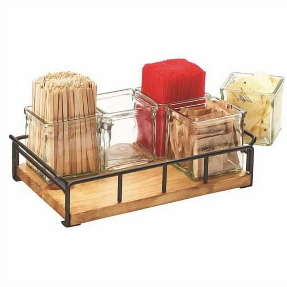 Cal Mil Madera Reclaimed Wood 6 Jar Holder Organizer, 13.5 x 8.5 x 5 inch -- 1 each.