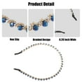 thumbnail image 4 of Unique Bargains 1pc Faux Crystal Hair Hoop Women Hairband Hair Accessories 0.20 Inch Wide Dark Blue, 4 of 7