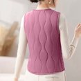 thumbnail image 4 of Women's Vest with Collar, Solid Color Button Down Sleeveless Jacket with Pockets, Stylish Layering Piece for Office, Smart Casual & Fall FashionVermilionL, 4 of 4
