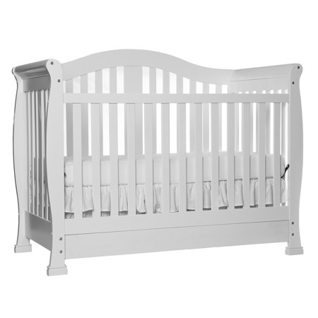 Dream On Me Addison 5 In 1 Convertible Crib With Drawer White