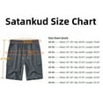 thumbnail image 4 of Satankud Men's Casual Cargo Shorts Classic Relaxed Drawstring Stretch Elastic Waist Beach Shorts with 5 Pockets DarkGrey-44, 4 of 8