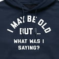 thumbnail image 2 of Instant Message - I May Be Old What Was I Saying - Men's Pullover Hooded Fleece Sweatshirt, 2 of 5
