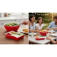 thumbnail image 4 of Set Ensaladera y Botanero 2 en 1 Resistente | Organizador de Botanas con Compartimentos | Ideal para Fiestas, Cocina, Picnics y Snacks en Casa | Práctico, Ligero y Duradero (Rojo), 4 of 4