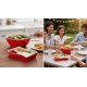 thumbnail image 4 of Set Ensaladera y Botanero 2 en 1 Resistente | Organizador de Botanas con Compartimentos | Ideal para Fiestas, Cocina, Picnics y Snacks en Casa | Práctico, Ligero y Duradero (Rojo), 4 of 4