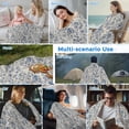 thumbnail image 5 of Blue Flowers Cooling Blanket,Lightweight Breathable Summer Throw Blanket with Double Sided Cold Effect,Retro Rustic Botanical Floral Leaves Vines Picnic Blankets Bed Sheet for Hot Sleepers 40"x60", 5 of 8