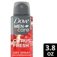 thumbnail image 5 of Dove Men+Care Dry Spray for Men Citrus Zest & Sage with a Plant-based Moisturizer, 3.8 oz ( 2 Pack ), 5 of 7