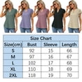 thumbnail image 2 of Askfv Womens Blouses V Neck Ruffle Sleeve Summer Tshirts for Lady Tops Tee Blouse, 2 of 4
