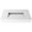 White, variant on Pyramid 36" Solid Surface Bathroom Sink in White No Faucet Hole