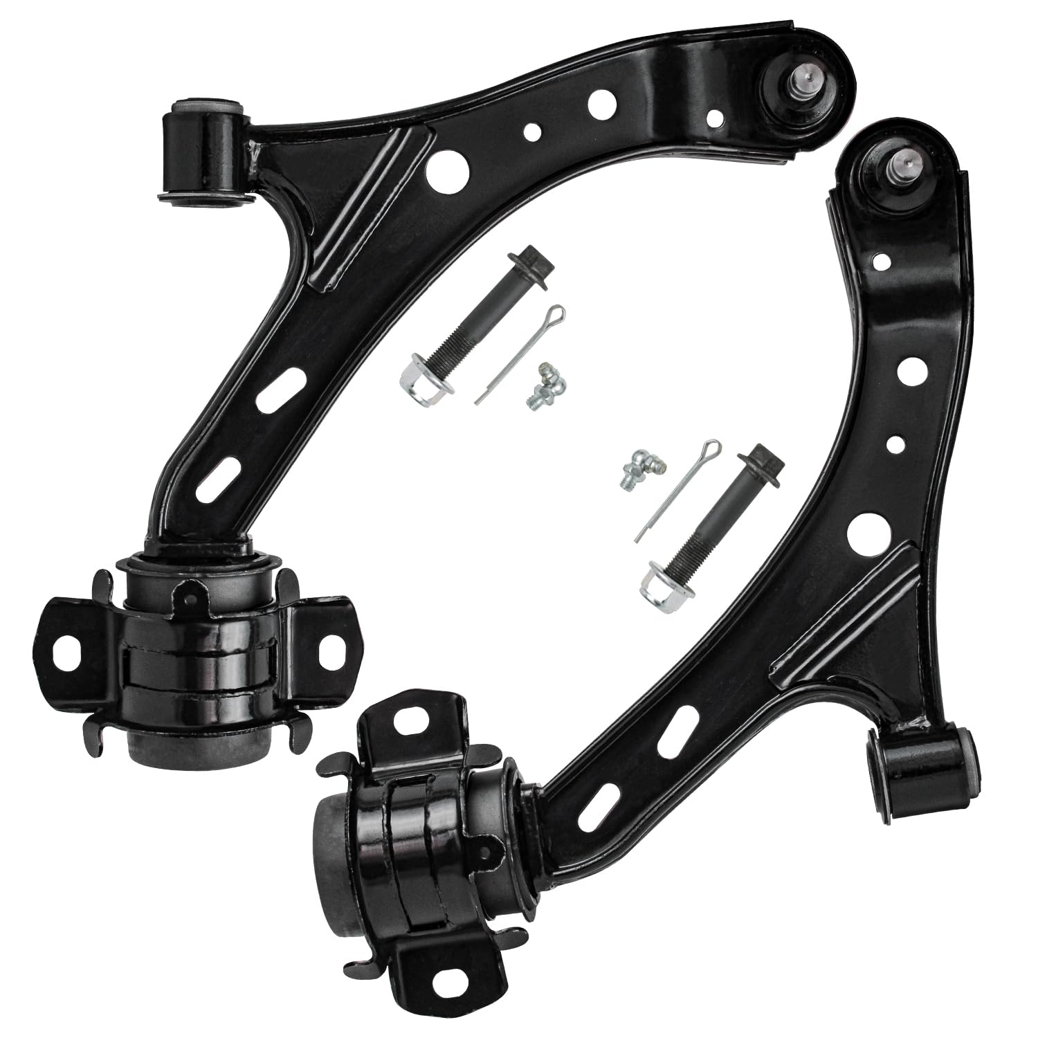 Detroit Axle - Front Struts Rear Shock Absorbers Wheel Hub Bearing Lower Control Arms & Inner Outer Tie Rods w/Boots Sway Bar Links for 2005-2010 Ford Mustang - 16pc Set