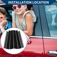 thumbnail image 2 of Unique Bargains Door Pillar Window Trim for Honda Pilot 2015-2022 / Car Front Rear Left Right Side Outer Post Pillar Trim Cover / Anti Scratch Stickers / 8 Pcs Black, 2 of 7