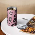 thumbnail image 3 of 20oz Coffee Tumblers Pink and Black Of Leopard Print Stainless Steel Vacuum Insulated Travel Tumbler Coffee Cups Mug with Lid and Straw with Cleaning Brush for Cold & Hot Drinks, 3 of 5