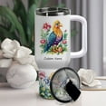 thumbnail image 2 of 40oz Custom Tumbler for Booby Bird Fans - Personalized Travel Mug with Lid, Handle & Straw - Cute Stainless Steel Gift Idea for Girls, Women on Birthday or Holidays, 2 of 6