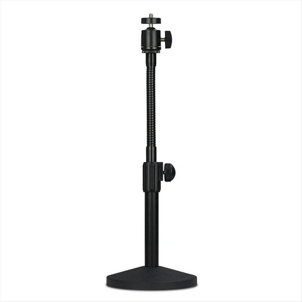 Soporte para Cámara Web de Escritorio con Manguera, Trípode de Escritorio de Metal Ajustable, Soporte de Transmisión con Base de Montaje Resistente