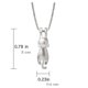 thumbnail image 4 of Collar con colgante de gato shaofei Plata S925 40 + 5 cm, 4 of 5