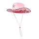 thumbnail image 4 of Sombrero de vaquero Sombrero de Accesorios de disfraz portátiles Fiesta de fitness envuelta en lentejuelas rosa, 4 of 8