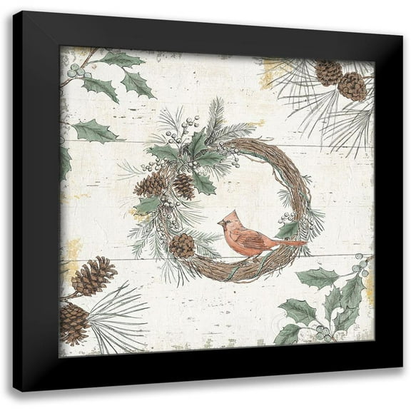 Brissonnet, Daphne 12x12 Black Modern Framed Museum Art Print Titled - Wild and Beautiful XII Green