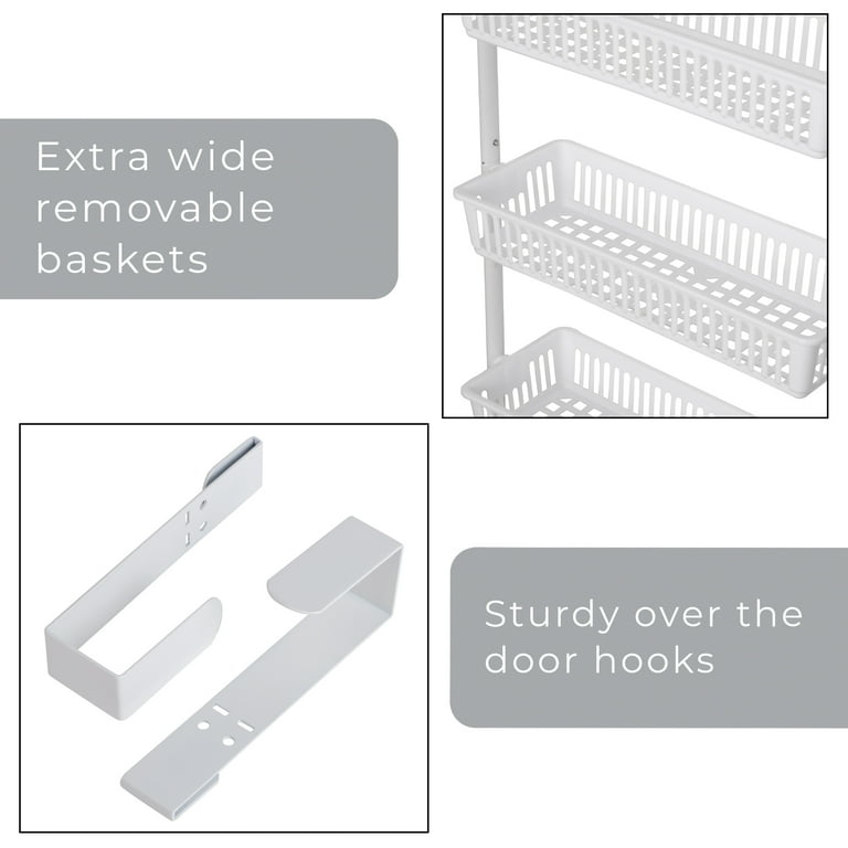 Smart Design Over the Door Pantry Organizer 18.11-in W x 77-in H 8-Tier  Hook-on Composite Door Organizer in the Cabinet Organizers department at