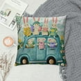thumbnail image 2 of ONETECH  Easter Pillow Covers Easter Decorations for Home Bunny Truck Hello Peeps Hip Hop Spring Farmhouse Home Office Sofa Couch Bed Decoration, 2 of 5