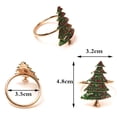 thumbnail image 4 of 6 Piezas Servilleteros Navideños Juego de Servilleteros de Árbol de Navidad para Mesa de Navidad Bodas Cenas Festivas Accesorios de Decoración de Fiestas, 4 of 5