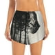 thumbnail image 2 of Balery Double Exposure Cat Forest Pantalones cortos deportivos para mujer con forro y dos bolsillos, elásticos, para entrenamiento, gimnasio, yoga-XX-Large, 2 of 7