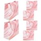 thumbnail image 2 of 6pcs Large Marble Pattern Favor Bags with Pink Tulle Satin Ribbon Elegant Bow Ribbon Party Bags for Weddings Birthdays Bridal Showers, 2 of 3