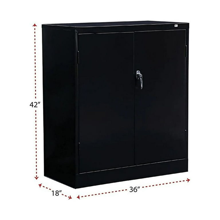 Economy Assembled Storage Cabinet, 36w x 18d x 42h, Black Economy Assembled Storage Cabinet, 36w x 18d x 42h, Black