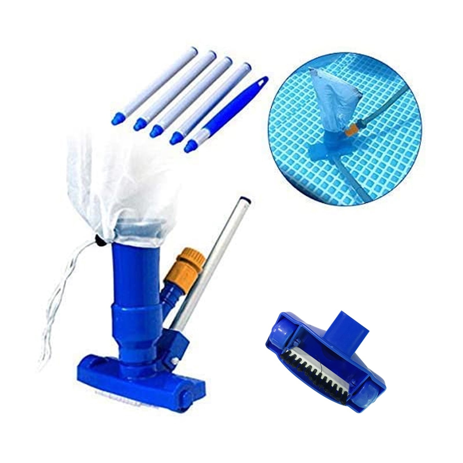 Pool Vacuum Cleaner Swimming Pool Accessories Floating Objects Cleaning Tools Suction Head Pond Fountain Spa Pool Cleaner Brush ,Great Suction Power
