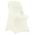 thumbnail image 5 of KFFKFF Elastic Spandex Foldable Chair Wraps, Universally Compatible Chair Shrouds, Detachable Launderable Safety Covers, Ideal for Nuptials, Festivities, Gala, Gathering (Pack of 50, Off-White), 5 of 8