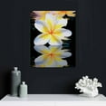 thumbnail image 4 of Nawypu  Plumeria Flower Wall Art Yellow Flower Black and White Picture Canvas Print Wall Painting Modern Artwork Wall Décor for Bedroom Living Room Bathroom Office, 4 of 4