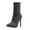 Black, variant on Fesfesfes Womens Boots Ankle Nightclub Sexy Rhinestone High Heel Side Zipper Nude Boots 6.5(38)