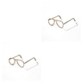 thumbnail image 4 of Tholdsy Monturas de gafas Práctico Útil Multifuncional Creativo Portátil Suministro de gafas Marco de gafas resistentes a escala 1/6 Oro 2piezas, 4 of 6
