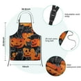 thumbnail image 7 of Halloween Black Cats and Pumpkins Pattern Kids Aprons for Girls and Boys,Adjustable Neck Strap Toddler Aprons for Kids Cooking Baking,23.6"x19", 7 of 7