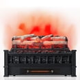 thumbnail image 1 of Patiojoy Ensemble de Cheminée Électrique 20 Pouces avec Chauffage Réglable Protection contre la Surchauffe Lit Réaliste en Bois de Bouleau, 1 of 10