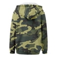 thumbnail image 4 of XIAOCHA Camouflage Print Zip Up Hoodie For Women Drawstring Pocket Outdoor Trekking Oversized Hooded Coat, 4 of 5