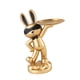 thumbnail image 4 of Figura de conejo nórdico, organizador de artículos diversos, expositor de resina, joyero Dorado, 4 of 9