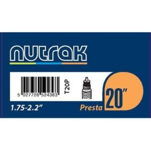 Nutrak 20 x 1.75 - 2.125 inch Presta inner tube