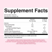 MaryRuths Vitamin D3 + B12 Gummies Bone Health & Immune Support Sugar Free Vegan Raspberry 60 Gummies