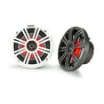thumbnail image 3 of Kicker 46KMC3 Marine Gauge Style Bluetooth Receiver, 4x 6.5" 195W Multicolor LED Audio Speakers, White Salt Water Grilles, Amp w/Kit, 10" Subwoofer, 10" LED Grille (White), Wired Controller w/Wire, 3 of 9