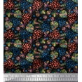 thumbnail image 1 of Soimoi Satin Silk Fabric Dot,Leaves & Floral Clip Art Print Fabric by The Yard 42 Inch Wide, 1 of 1