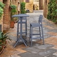 thumbnail image 2 of Luxury Commercial Living 3-Piece Gray Stackable Outdoor Patio Bar Set 42.5", 2 of 6