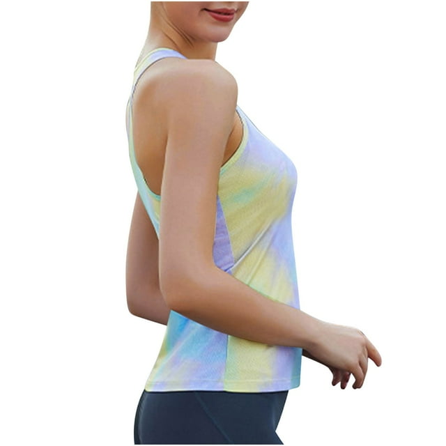 AherBiu Débardeurs d'Entraînement pour Femmes Col Rond Sans Manches Séchage Rapide Yoga Tennis Athlétique Course Sports Tees