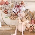 thumbnail image 1 of Kit de guirnalda de arco de globo rosa, 110 piezas de bricolaje, arco de globo rosa polvoriento doble con globo desnudo rubor, globos de melocotón crema albaricoque de oro rosa para niñas Birt, 1 of 5